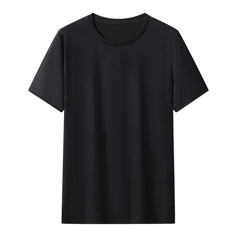 New Summer Ice Silk Traceless Short Sleeves Several Men's Base Casual Sports T-shirt Quick-drying Short Sleeves