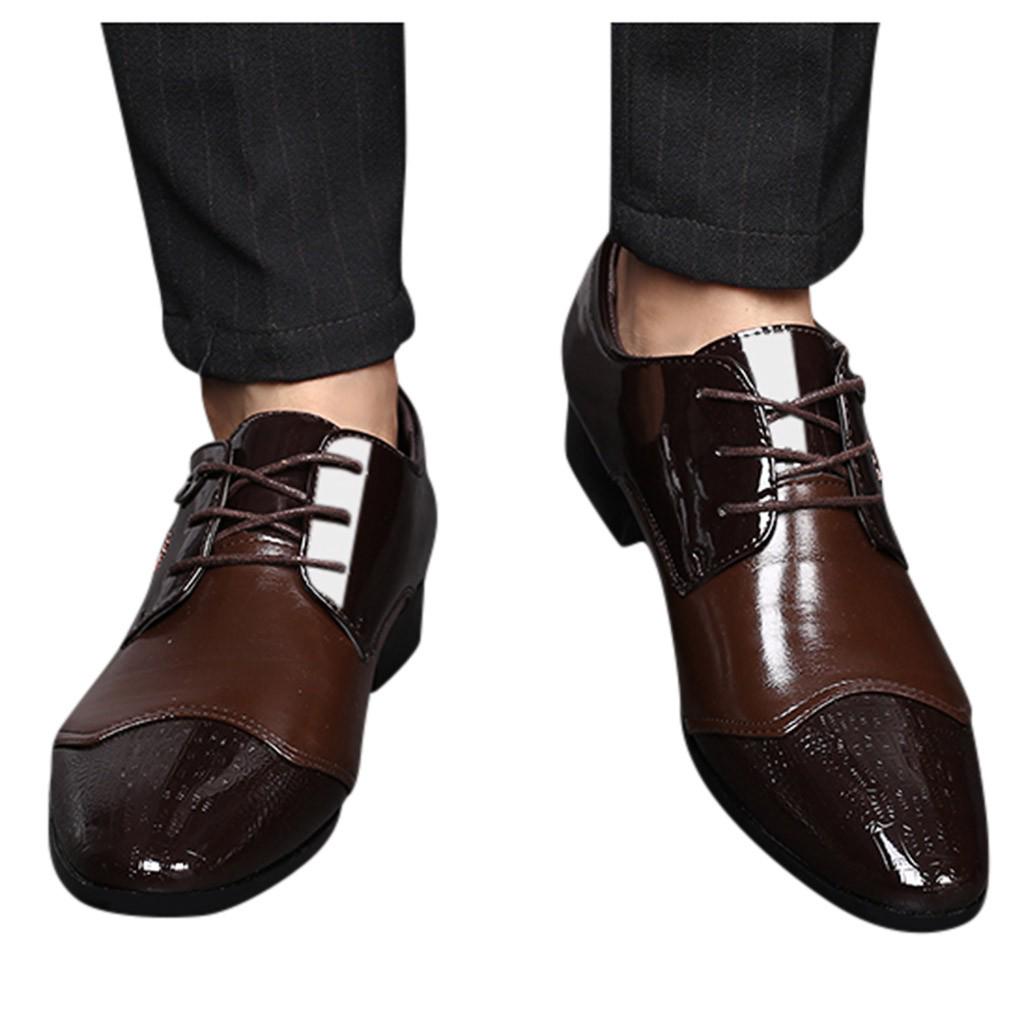 Joliann hombres encaje zapatos de cuero de negocios zapatos cómodos zapatos  de novia zapatos de traje masculino comprar a buen precio — entrega  gratuita, reseñas reales con fotos — Joom