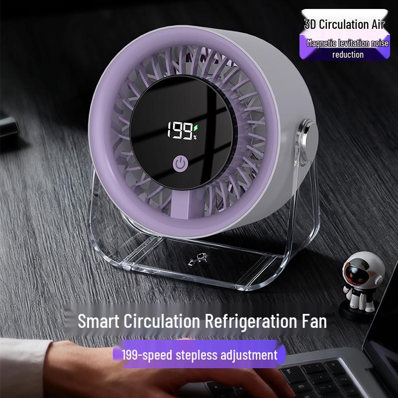 High-Speed Turbo Rechargeable Wall-Mounted/Desktop Fan for Kitchen & Outdoor Use