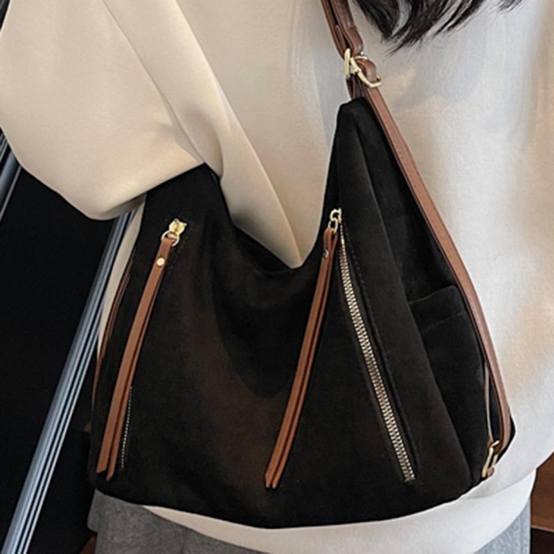 Popular simple underarm bag women's 2025 autumn new large-capacity handbag fashionable simple shoulder messenger bag