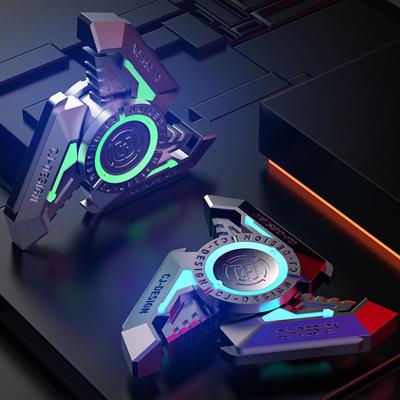 SCIONE Whirlwind Metal Fingertip Gyro DIY Luminous Adult Decompression High-end Finger Toys with Bottle Opener