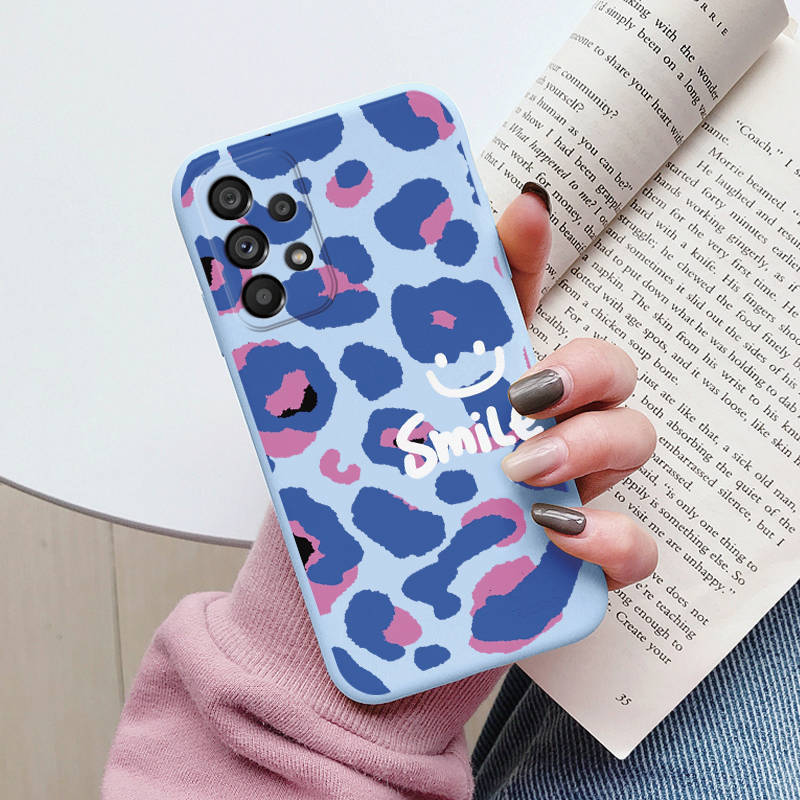 Leopard Case For Samsung Galaxy A53 A12 5G M12 F12 A22 A22S A32 A52 A52S A06 A73 A23 A33 A13 A04S Cover Shockproof Soft Fundas