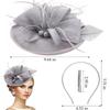 Cappelli da Festa del Tè 3D Grande Fiore Rosa Fascinator Eleganti Fascinator Floreali Cappello Grande Fiore