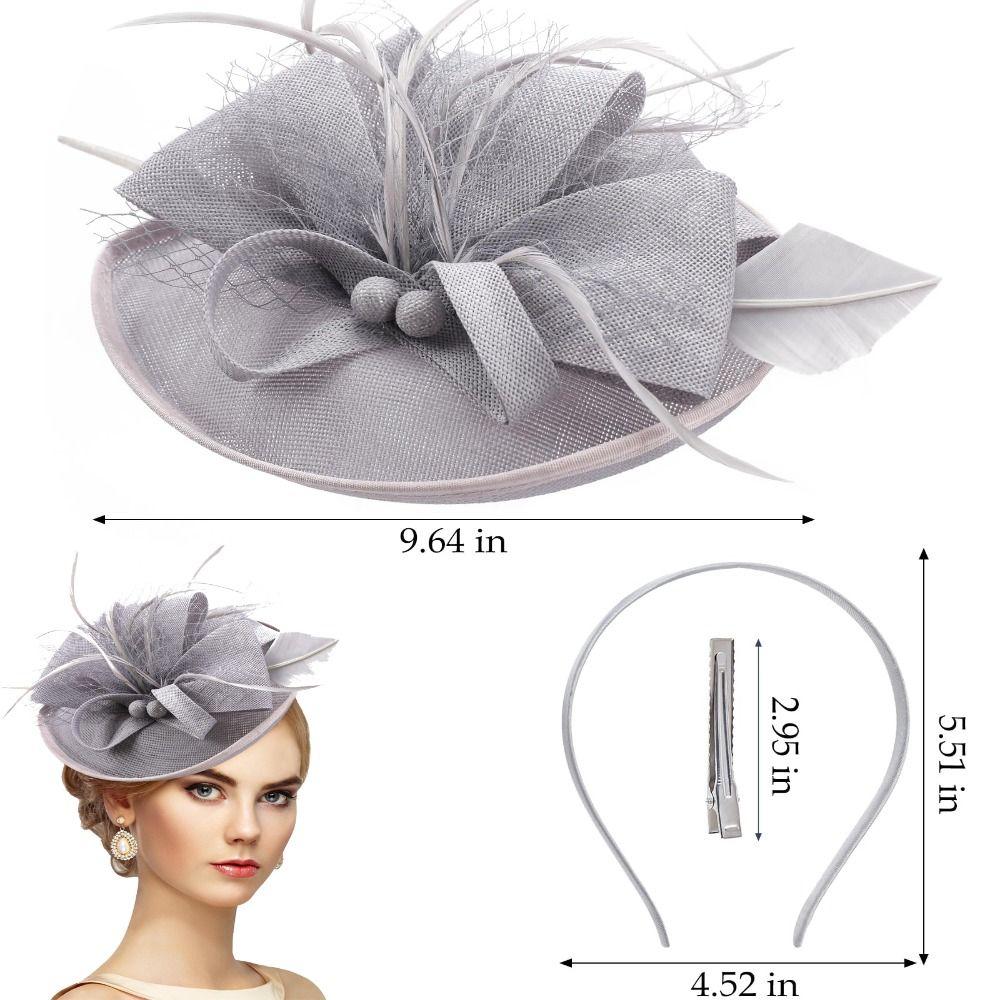 Cappelli da Festa del Tè 3D Grande Fiore Rosa Fascinator Eleganti Fascinator Floreali Cappello Grande Fiore
