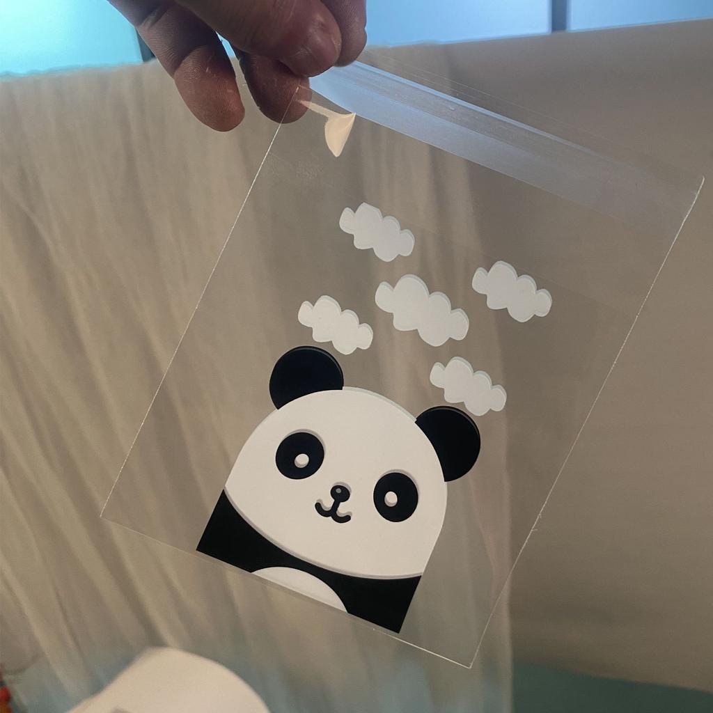Panda, Cartoon, Snowflake Puff Pastry, Candy Bag, Niu Roll Cookie Packaging, Transparent, Gift Packaging Bag