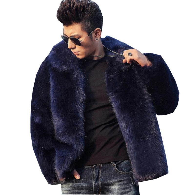 Verdickte Herrenpelzjacke warm Fuchspelz kurz Revers Freizeitjacke Herren Outdoor Trenchcoat Europa und Amerika