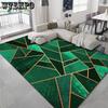 Geometry Living Room Carpet Tea Table Sofa Carpet Gold Striped Splicing Carpet