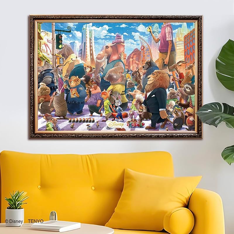 Tenyo [Made in Japan] 1000-piece jigsaw puzzle, Disney Crosswalk (Zootopia) (51x73.5cm) D-1000-904, includes glue, spatula, and service card.