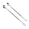 Quanshi 304 Stainless Steel Long Bar Spoon, Long Handle Stirring Rod, Cocktail Stirrer, Milk Tea Mixing Spoon, Bar Spoon, Cocktail Mixing Spoo