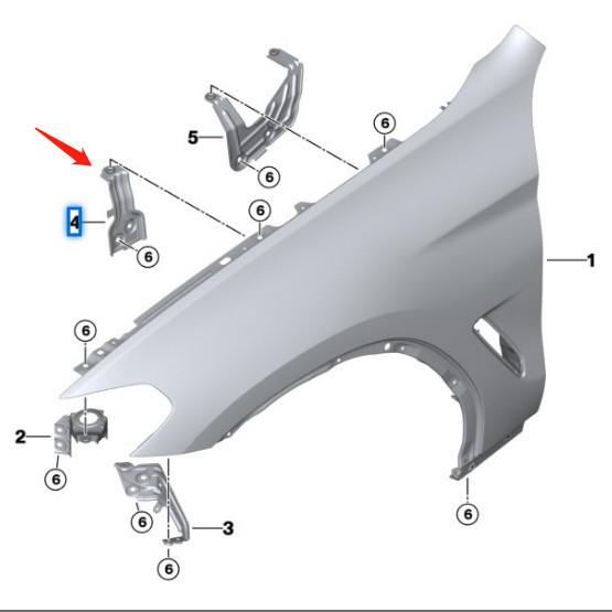 BMW X3 G01 Front Fender Bracket 41357475801/802