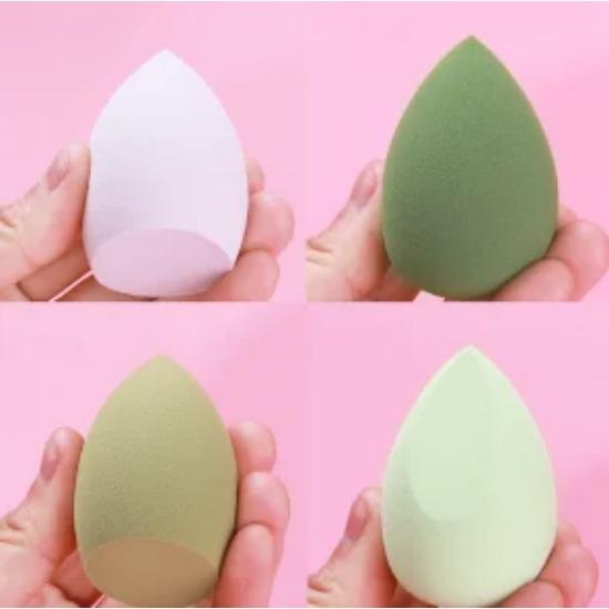 4 stk Beauty Egg Makeup Svamp Makeup Puff Sett Foundation Sponge Puff våt og tørr sminkeverktøy
