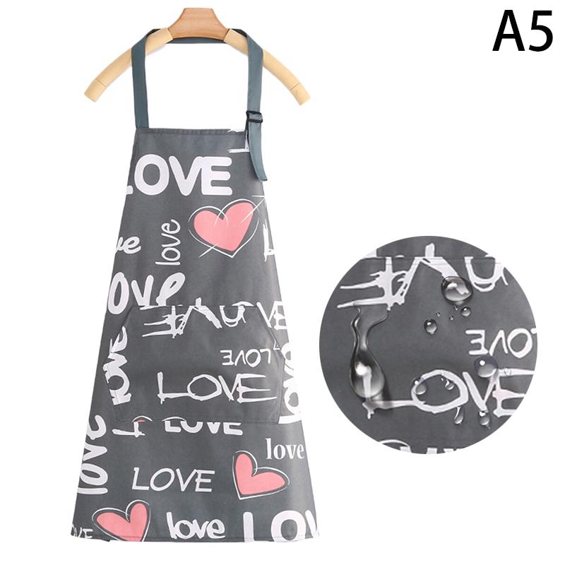 Cute Flower Cat Fruits Kitchen Household Oil-Proof Cooking Apron For Women Men Kitchen Waterproof Adult Coffee Baking Access