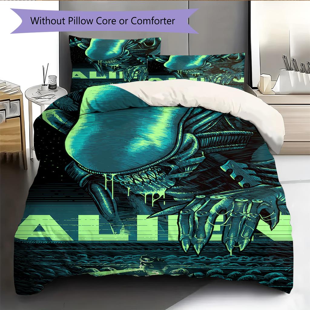 Cartoon Pattern Bedding Quilt Set Quilt Cover Pillowcase Home Decoration Birthday Gift (1 * Duvet Cover + 2 * Pillowcase, Without Core)