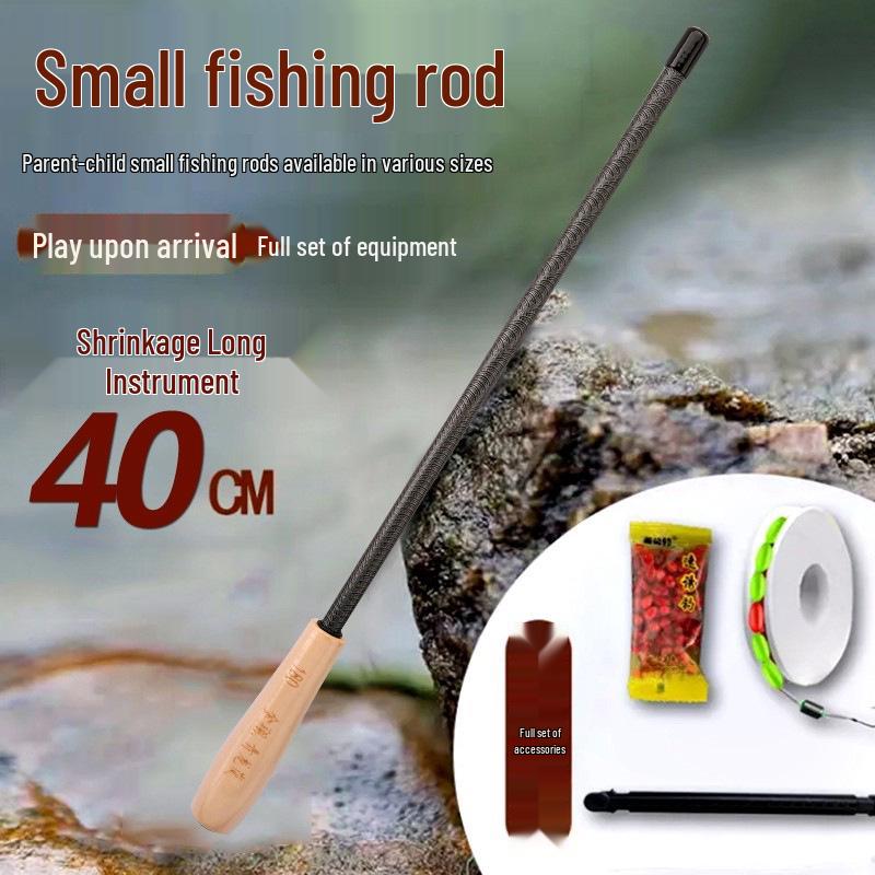 Mini Children's Fishing Rod Kit: Compact Micro-Lure Rod for Stream Fishing and Small Fish