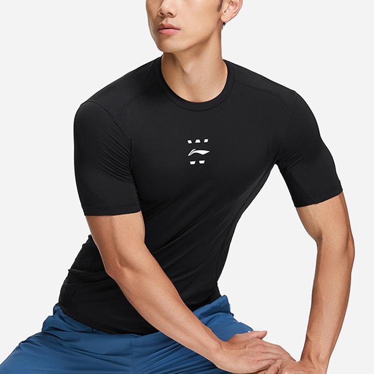 Li Ning Fitness Series Fitness Clothing Men's Black Moderate AUDS039-1