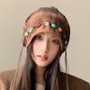 American Tie-dye Beaded Stacking Hat Autumn and Winter New Hat Women's Hat Windproof Hat