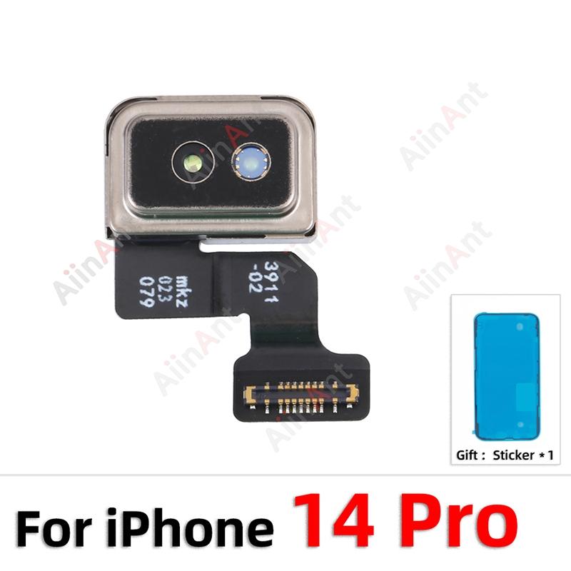 Waterproof Sticker + Flex For iPhone 12 13 14 15 Pro Max Plus mini Proximity Ambient Light Lidar Sensor Flex Cable