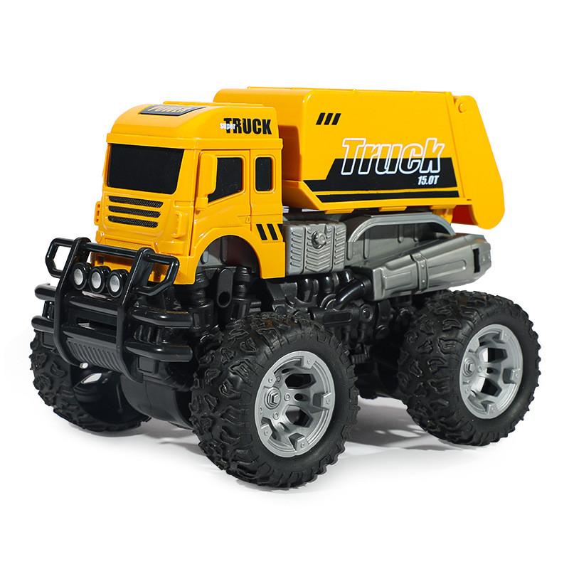 Childrens Engineering Vehicle Excavator Crane Mixer Truck With Inertial Drive For Learning And Play