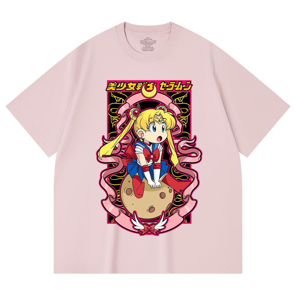 230 Gsm 100% Cotton Sailor Moon V10 Usagi Print Unisex Heavy Cotton T Shirt