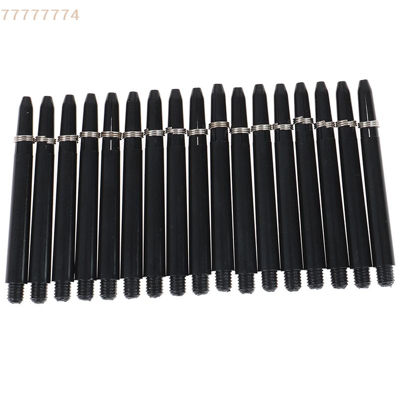 50pcs 48mm Nylon Dart Shafts 2BA Screw Thread Darts Rod Stem+Protection Ring