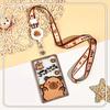 Cute Cartoon Retractable Lanyard Card Holder, Transparent Anti‑Loss Card Case for Students