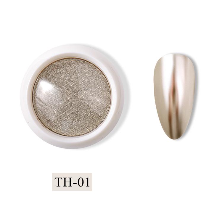 Rich Gold Titanium & Silver Mirror Powder: Rose Gold & Champagne Electroplated Solid Powder for Nail Art