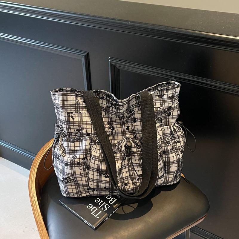 Niche Design Cloth Bag Women's Summer New Large-capacity Floral Handheld Cloth Bag Literary Tote Bag