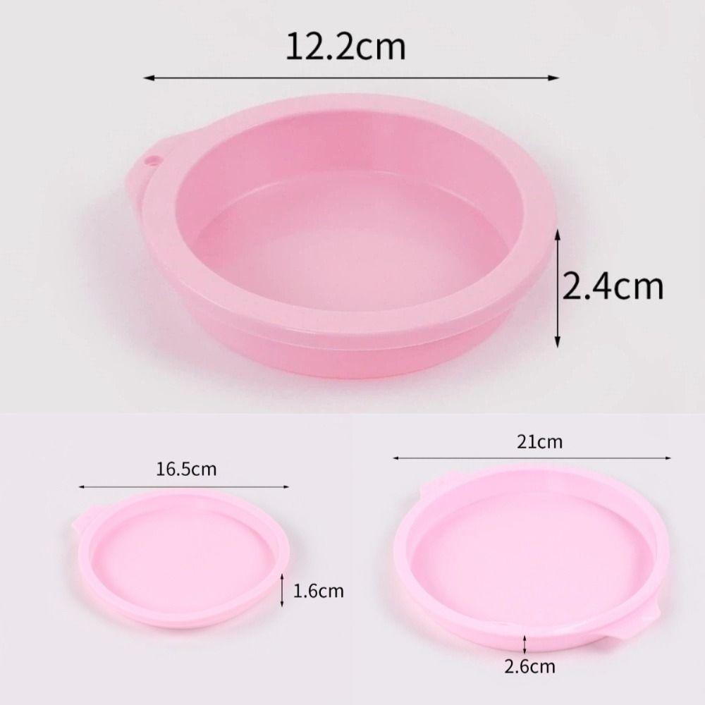New 4/6/8inch Round Cake Mould Silicone DIY Silicone Cake Pan NonStick Surface Reusable Bakeware Mold Baking Tool
