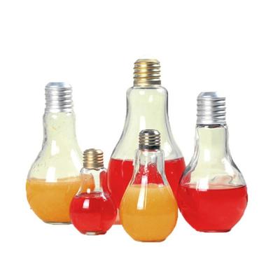 1 stuks Creatieve Lamp Mode Schattige Melk Sap Lamp Vorm Beker 100/200/300/400/500ml Feest Plastic Fles Cocktail Gereedschap