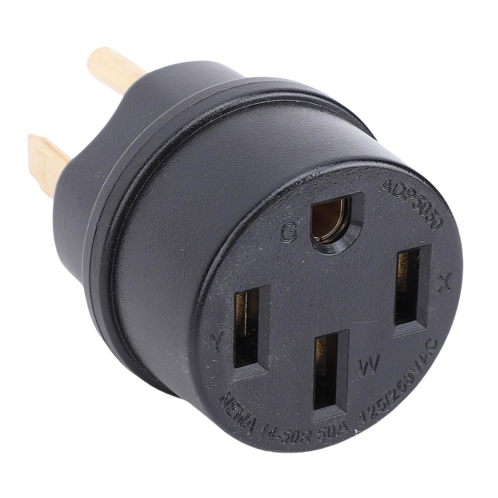 Igeteck Generator Adapter Plug 50A Support For Nema 14 50P To 14 50R For Rv Campground Generator Power Socket