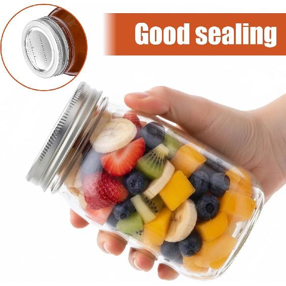 24 PCS Mason Jar Vacuum Sealer Lids, Canning Lids Wide Mouth Compatible with Most of Electric Vacuum Sealer