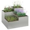 Garden Planter Silver 80 X 80 X 60 Cm Galvanized Steel