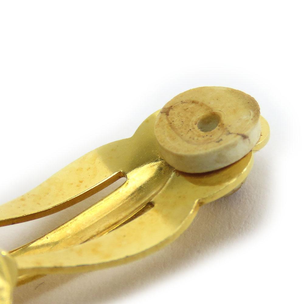 Used CHANEL Earring COCO Mark Metal 35.5g Gold Plating