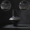Sculptural Decorative Vase Geometric Textured for Living Room, Shelf Display,