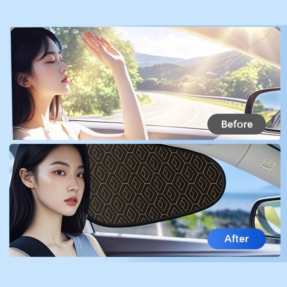 Electrostatic Car Sun Visor UV-Reflective Foldable Auto Window Sunshade Curtains Heat Insulation Car Sun Protection Cover