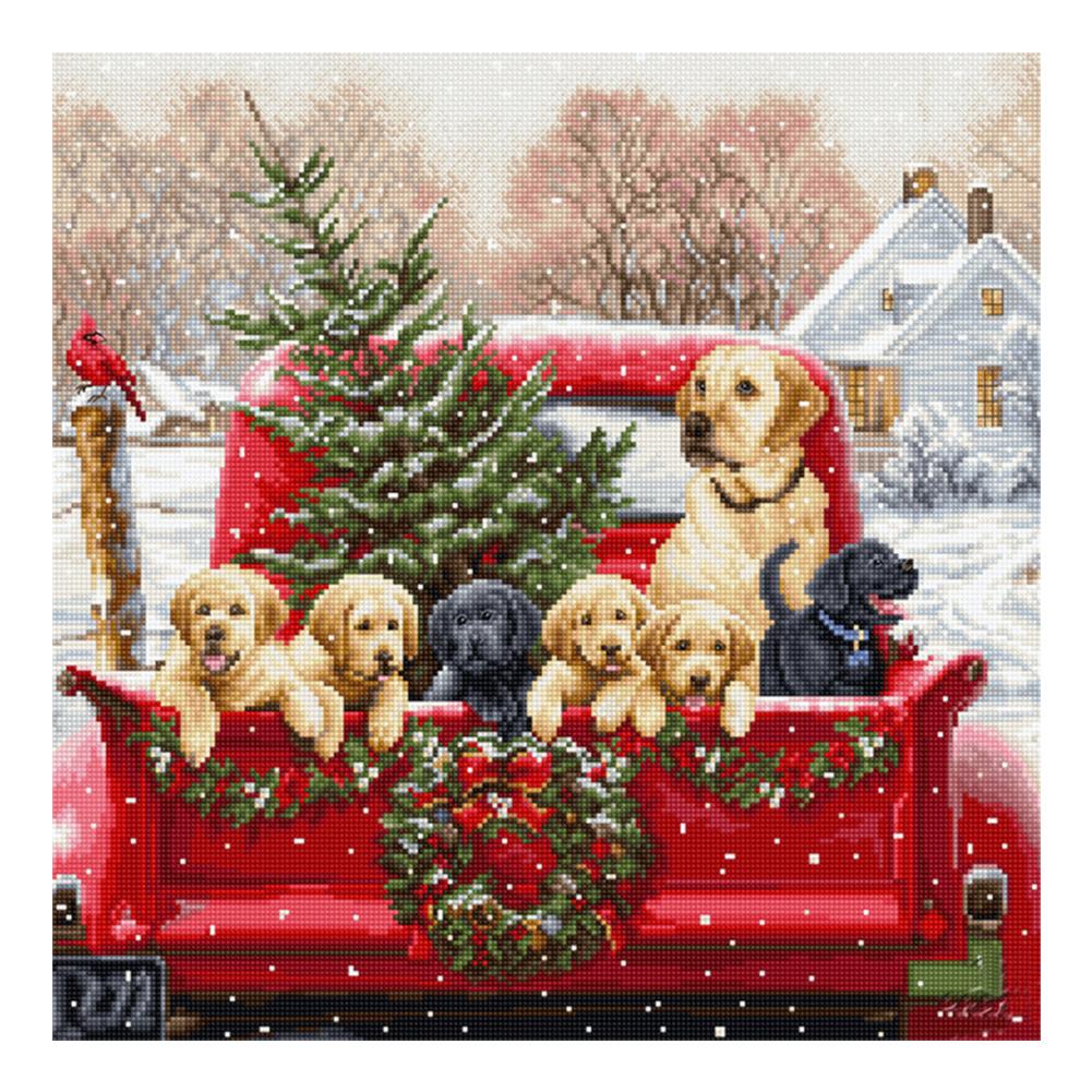 Christmas Full Embroidery Cotton Thread 11CT Printed Cross Stitch Artwork