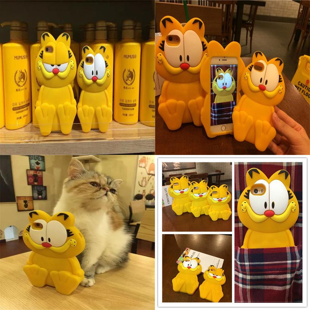 Garfield-showet Silikon Full Deksel Telefondeksel Med Fallsikring For iPhone-brukere