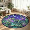 Animales salvajes (257) Alfombra de Terciopelo Redonda con Cristales Personalizada con Nombre y Texto Felpudo Personalizado Decoración del Hogar Alfombra de Cristal Antideslizante