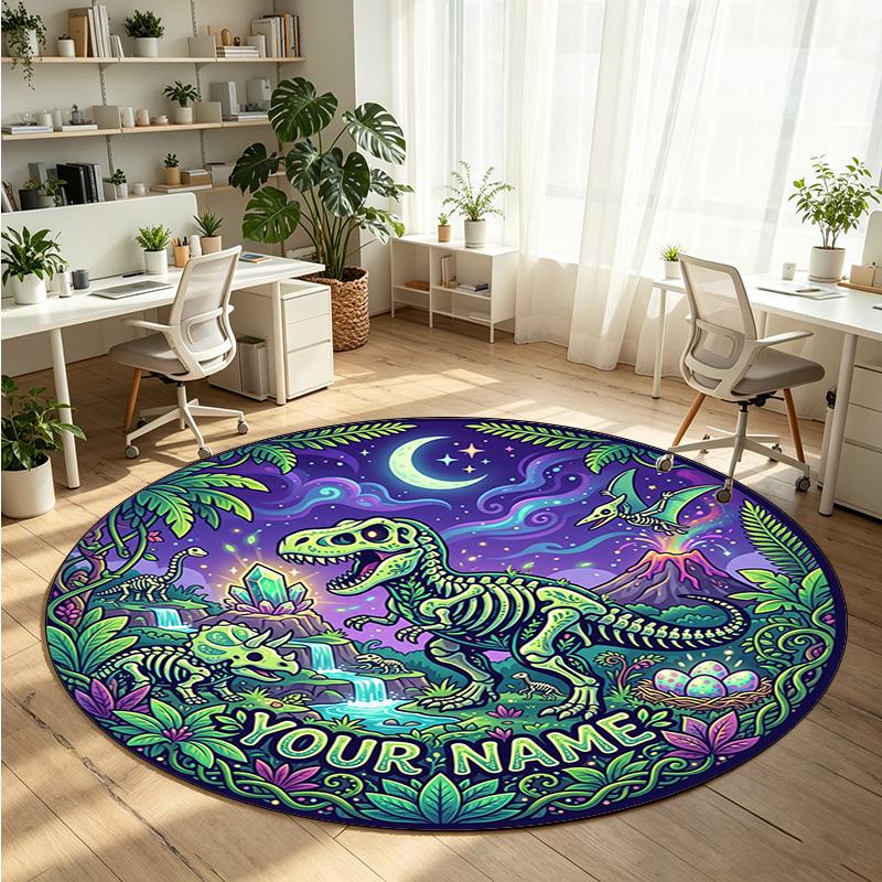 Animales salvajes (257) Alfombra de Terciopelo Redonda con Cristales Personalizada con Nombre y Texto Felpudo Personalizado Decoración del Hogar Alfombra de Cristal Antideslizante