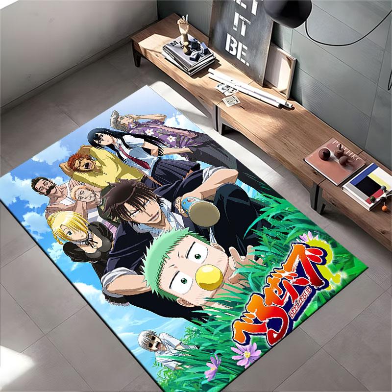 Anime Group Print Carpet suitable as a non-slip mat for the living room or bedroom sofa
