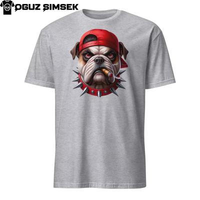 Funny English Bulldog Baseball Cap Cigar Short Sleeve Unisex T-Shirt Mens Womens Tees Top