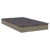 2 Person Sun Lounger with Cushions Grey Poly Rattan