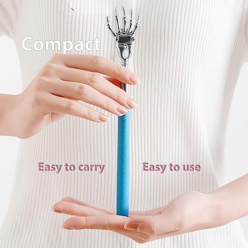 Skeleton Hand Back Scratcher Telescopic Stainless Steel Back Massager Body Scratcher Tool