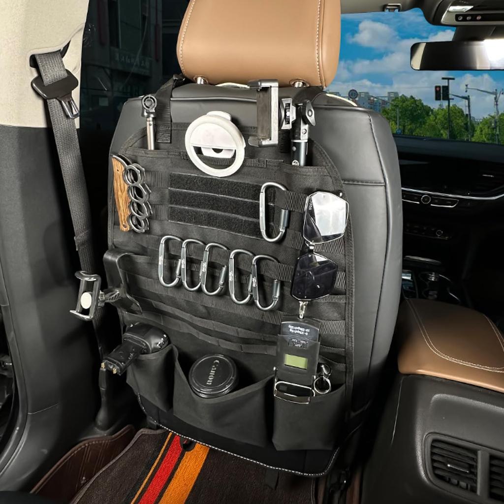 TRIWONDER MOLLE Car Storage Pocket Seat Back Pocket Rear Seat Large Capacity Space Saving Car Storage Back Seat Storage Bag Trunk Storage Trunk Box