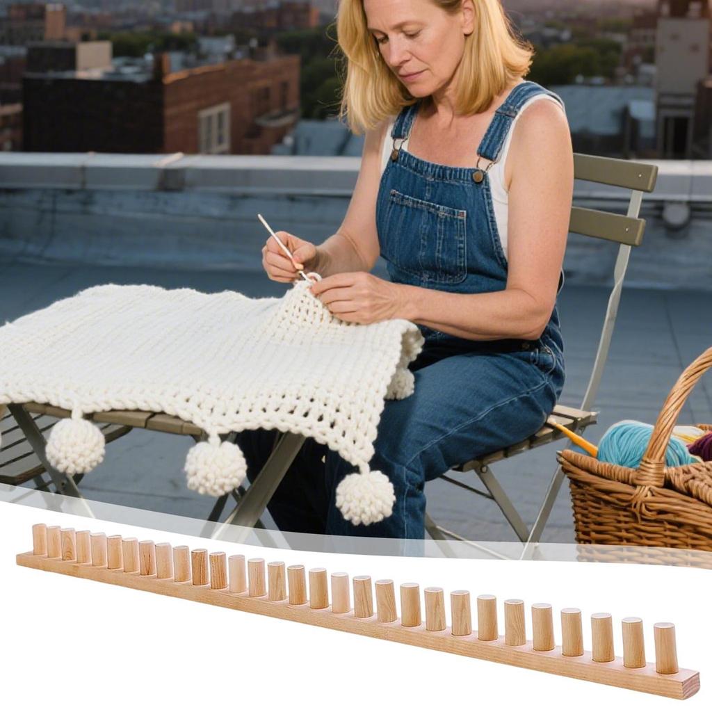 Knitting Loom Chunky Yarn Blanket Loom Adjustable Portable Weaving Loom Crochet Accessories for Chunky Blankets Hand Knitting