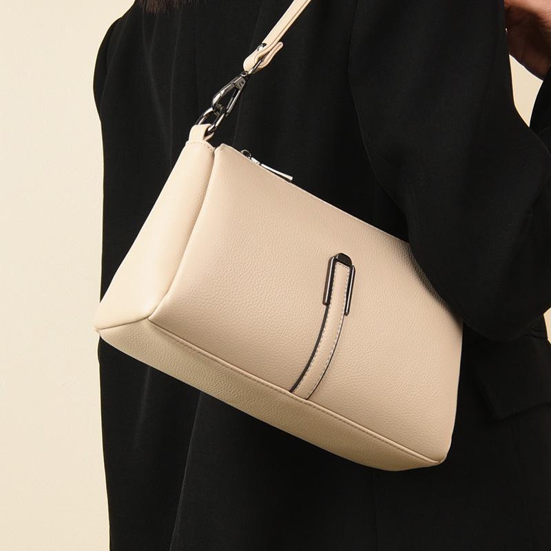 2026 Women's Versatile Crossbody Bag: Multi-layer, Large Capacity, Soft Leather, Small Square Design for Underarm or Shoulder