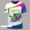 Summer Comfortable Fashionable Loose Plus Creative Play Ball Printed T-shirt Casual Sports Breathable Soft Men's Women's Short Sleeved T-shirt