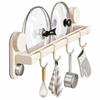 No Drill Kitchen Utensil Hanger Removable Wall-Mounted Hanging Rod  Bedroom