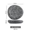 Sushi Plate  Home Dining Plate Japanese Steak Plate   Creative Circular Stone Patterned Western Cuisine Plate Ceramic