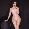 Women'S High Cut Thong Bodysuit Tops Open Crotch Tights Sleeveless Oil Shiny Glossy Shaper Wear Leotard Woman Clothing Onesie